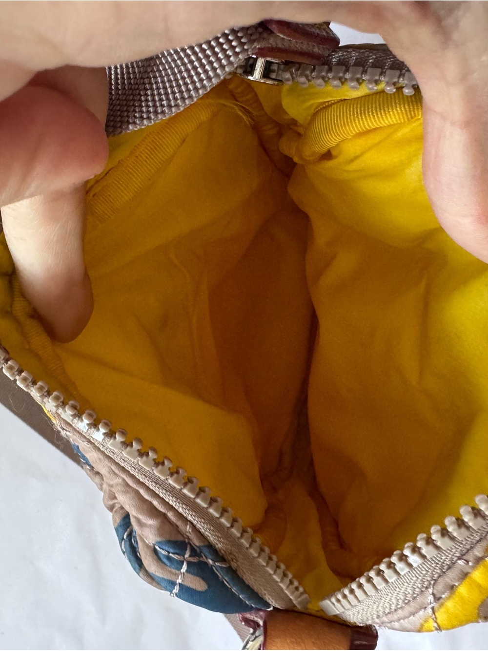 MZ Wallace Quilted Crossbody Bag in Tan, Yellow & Blue - Picture 3 of 8